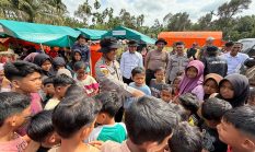 Kapolres Lhokseumawe Gelar Trauma Healing dan Pengobatan Gratis kepada Para Pengungsi