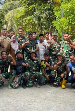 TNI Rampungkan Jembatan Aramco di Gampong Juli Tambo Bireuen