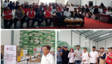 Dalam sebuah acara penyerahan bantuan kemanusiaan PMI kepada Pemerintah Aceh di Desa Paya Gaboh, Kecamatan Sawang, Kabupaten Aceh Utara, Senin 12/01/202