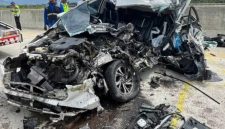 kecelakaan lalu lintas di ruas Jalan Tol Sigli–Banda Aceh (Sibanceh) KM 19, Senin (16/2/2026) sore. foto Meuga,