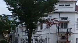 Screenshot video tiktok, Banjir di kota Langsa pada 26 November 2025 memperlihatkan gedung Museum yang terendam banjir 