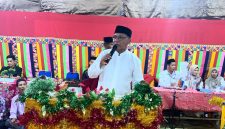 Wakil Bupati Simeuleu Nusar Amin saat menyampaikan sambutannya pada pembukaan MTQ ke 10 tingkat Desa di Simeulue