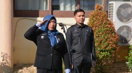 Sekretaris Daerah Pemerintah Kota Langsa Dra. Suhartini MPd pimpin upacara Hari Otonomi Daerah XXX Tahun 2026