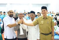 Gubernur Aceh, Kapolda Aceh, Ketua DPRA, Sekda Aceh saat pelepasan jamaah calon haji 