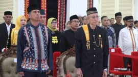 Kapolda Aceh Irjen Pol. Drs. Marzuki Ali Basyah, M. M, menghadiri kegiatan Pengukuhan Pengurus Majelis Adat Aceh Masa Bhakti 2026–2031